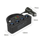 Flash sale 3.0 Dual USB Socket 120W Car Cigarette Lighter Splitter 12V 24V Fast Charger Plug Phone Power Adapter for Car DVR Dashcam