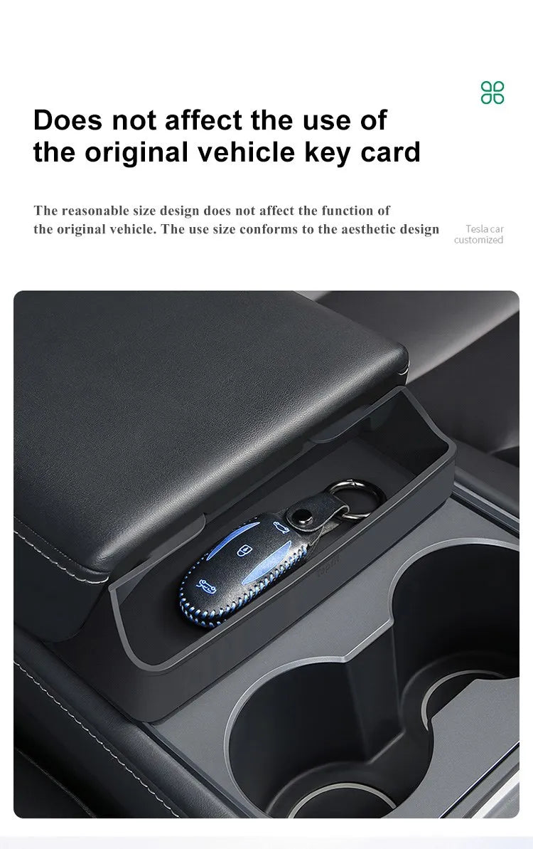 For Tesla Model 3 Model Y Accessories 2023 Central Control Armrest Box Phone Pocket Car Glasses Case Storage Tray Auto Parts