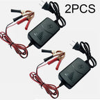 Plastic Storage Batteries General Car Truck Motorcycle 12V1A 14.4V Two Wire Clip Charger Double-line Clip American Standard 2pcs