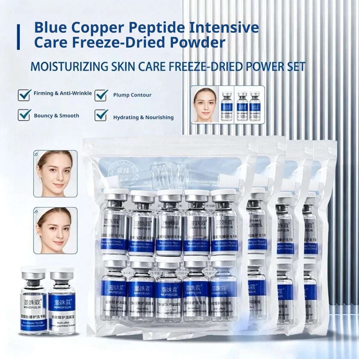 GHK-CU Blue Copper Serum Moisturizing Firmng Serum Hydration Brightening Essence Improve Elasticity Skin Care