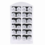 New 12 pairs/set White Imitation Pearl Stud Earrings For Women Girls Ear Jewelry Round Ball 8mm 10mm 12mm