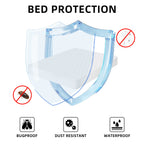 1Pc Waterproof Mattress Protector, thickened skin-friendly quilted bed cover with deep pocket, breathable bedroom bedding