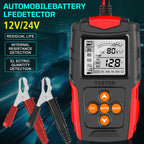 Car Motorcycle Battery Tester 12V 24V Smart Battery Checker Analyzer Test Repair Tools Auto Accessories Universal Lead Acid for RV Truck ATV