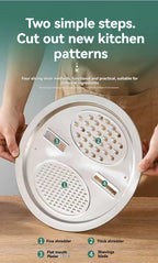 3PCS/1Set Vegetable Slicer, Stainless Steel Slicer, Potato Slicer, Vegetable Washing Basin, Drain Basket, Multifunctional