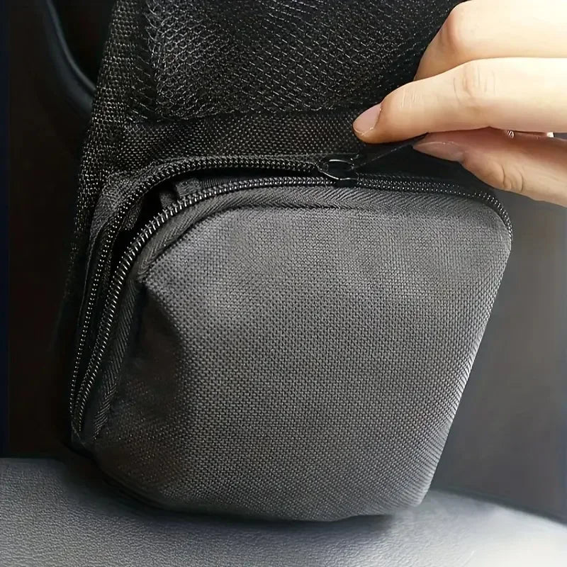 1pcs Car Seat Back Hanging Bag Oxford Cloth Waterproof Thermal Pressure Resistant Handle Side Storage Bag Vehicle Compression