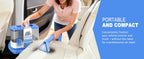 Carpet + Upholstery Cleaner Machine, 32Kpa Powerful Suction w/ 5 Cleaning Tools,Lightweight for Rug,Carpet,Car Seats,Pets,Stairs