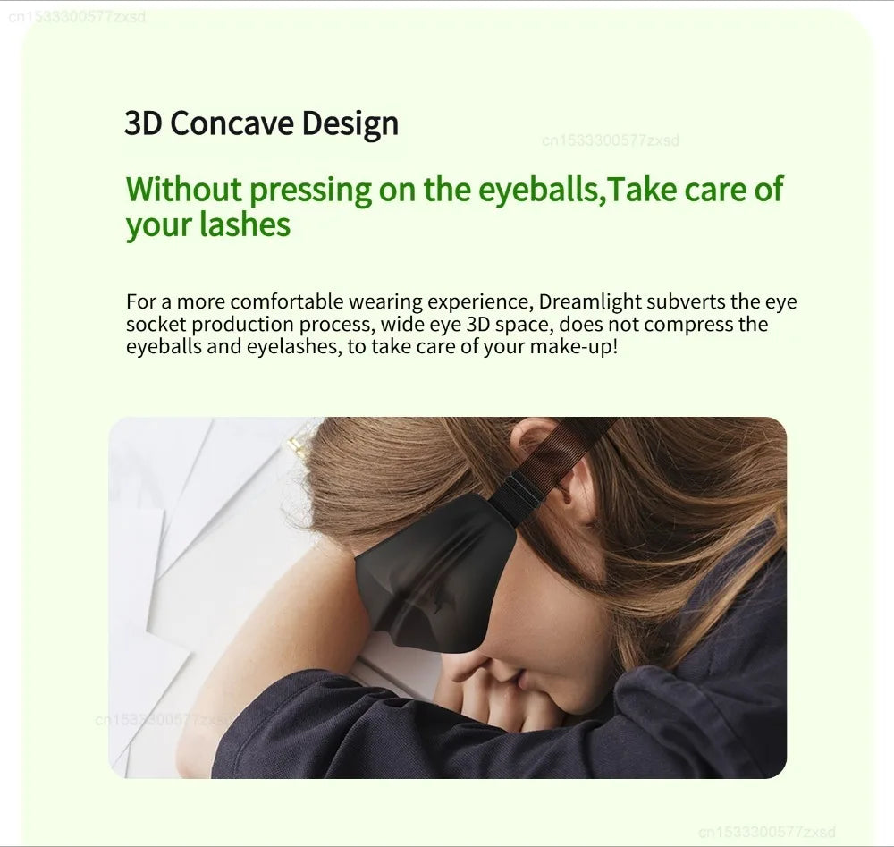 Dreamlight 4S Eye Mask Sleep 3D Stereoscopic Sleep Aid for Men Women Adult for Sleeping Block Portable Eye Mask Travel