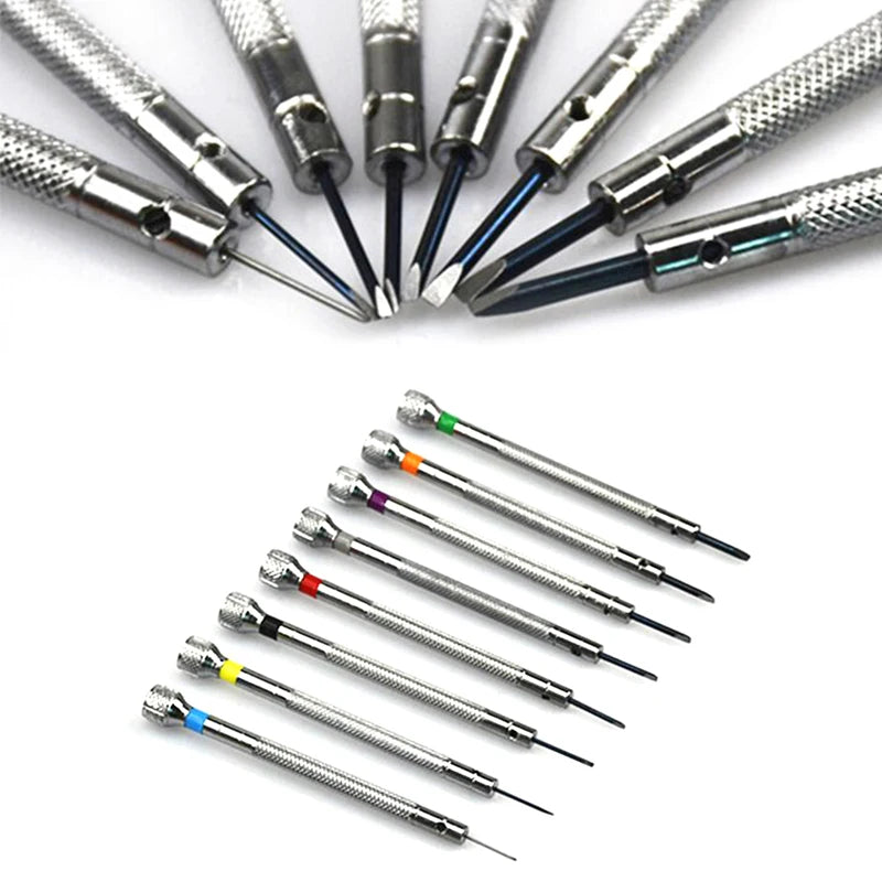 13PCS/Set Professional 0.6-2.0mm 90mm Long Slotted Cross Screwdriver Kit Watchmakers Watch Repair Tools Set