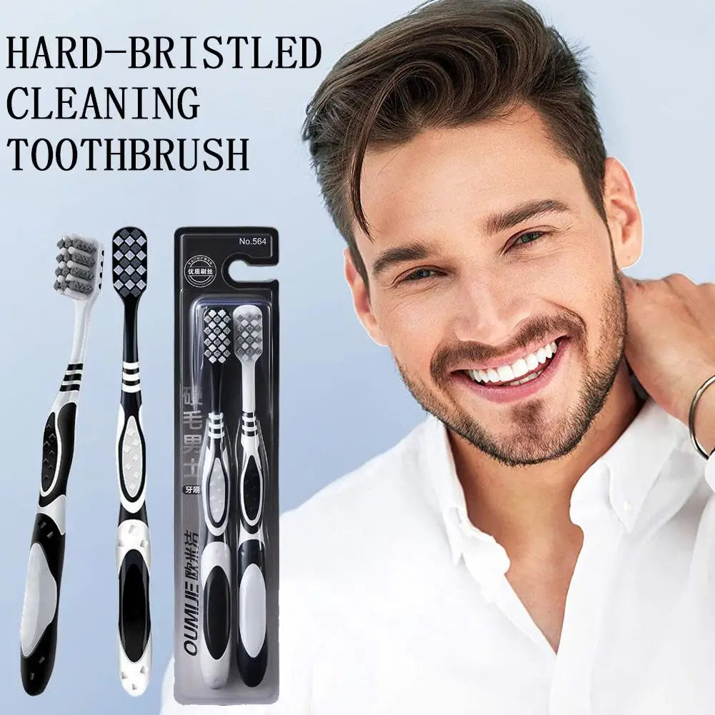 2/6/10PCS Hard Bristle Toothbrush Deep Cleaning Adult Dental Care Teeth Whitening Stain Removal Oral Care Toothbrush