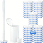 Disposable Toilet Bowl Brush with 18 Toilet Wand Refills, Toilet Bowl Cleaner Wands, Toilet Cleaning System Starter Kit