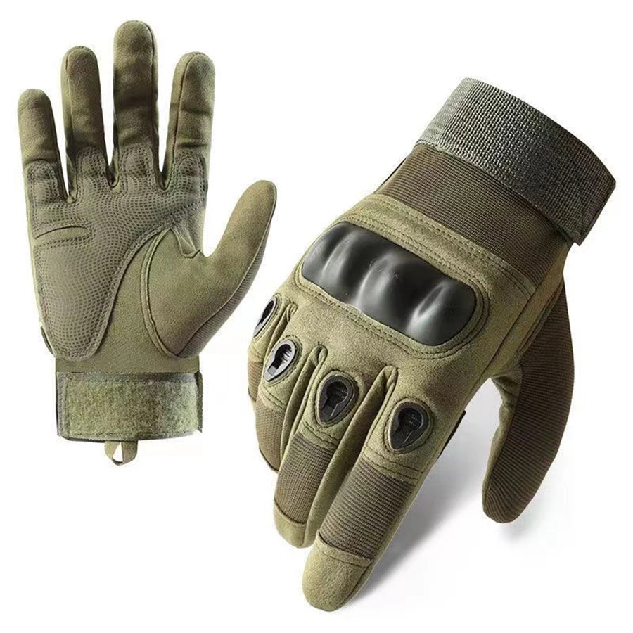 Tactical gloves, full-finger, all-season, outdoor, mountaineering, sports, fitness, touchscreen, anti-slip, wear-resistant, comb