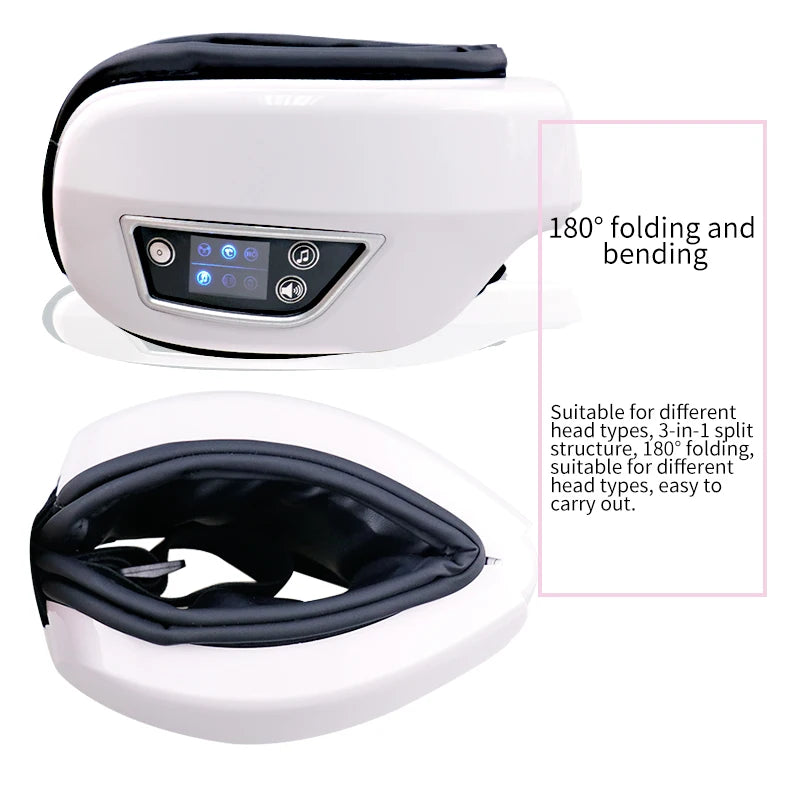 Smart Double Airbag Eye Massager Foldable Vibrating Kneading Relax Eye Muscle Relieve Eye Dry Fatigue Portable Eye Care Home Use