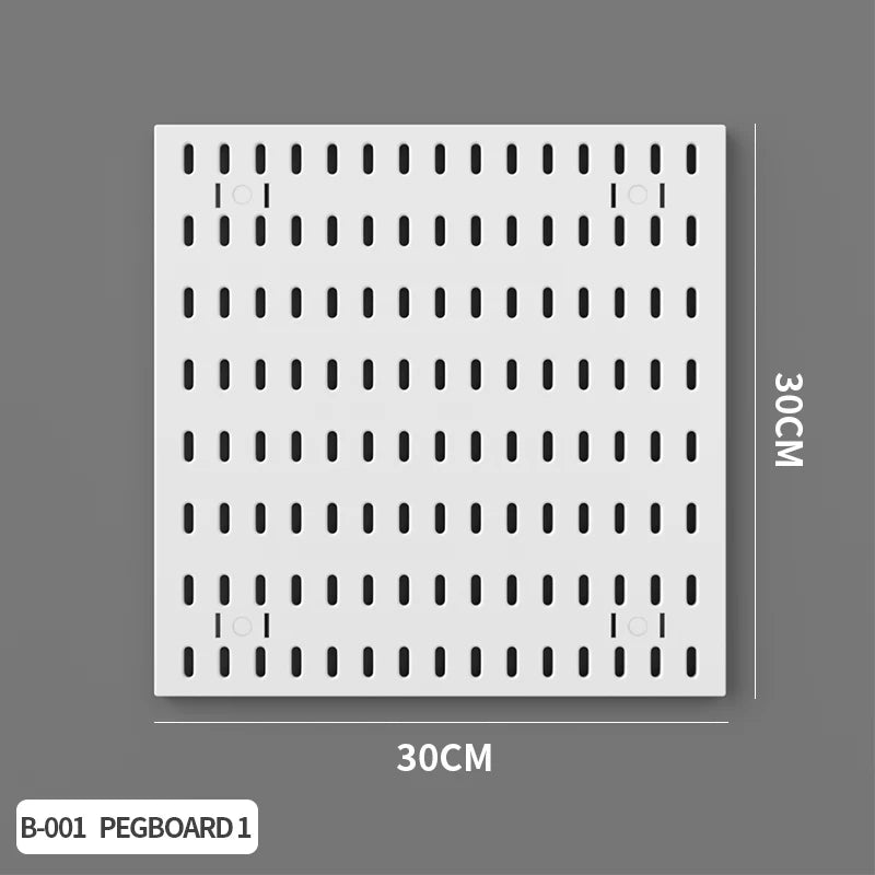 Home & Office Desktop Pegboard: Height-Adjustable Standing Storage Rack for Supplies, Also for Decorative Figurine Display
