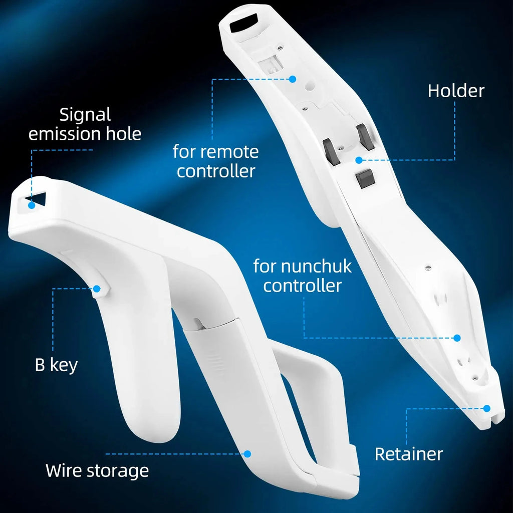 VIKEFON New 1Pcs Detachable For Wii Zapper Gun for Remote Controller Gaming Accessories Games Remote Control Shooting Gun Games