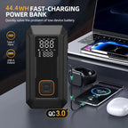 Car Jump Starter with Air Pump 4000A Jump Starter &150PSI Air Compressor, Portable Auto Power Banlk ,Tire Inflator, LED Light