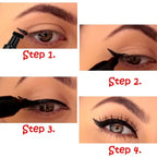 1 Pcs Black Wings Stamp Liquid Eyeliner Waterproof Smudge Proof Quick Dry Precise Tip Beginner Friendly Y2K Party & Daily Makeup