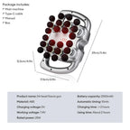 18/24 Heads Fascia Gun Red Light Deep Tissue Muscle Massager Wireless Massage Gun for Back Waist Leg Body Muscle Relaxation Home Gym