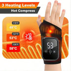 1pc Rechargeable Wrist Heating Pad With Massage, 3 Temperature & 3 Vibration Levels Adjustable, For Wrist & Ankle Relaxation, Suitable For Home, Gift, Work, Travel, Left & Right Hand