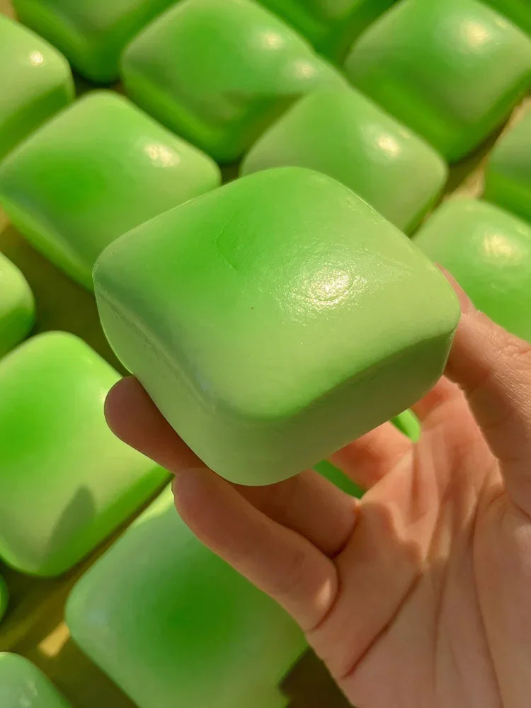 1J-Squishy Simulated Square Bread Squeeze Toy Slow Rising Small Toast Stress Relief Sensory Fidget Toys For Anxiety Adhd Adults