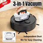 New 3‑in‑1 Automatic Sweeping Robot Mute Ultra Thin USB Rechargeable Vacuum Cleaner Dust Box For Home Hard Floor Cleaning Tasks