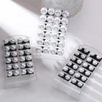 New 12 pairs/set White Imitation Pearl Stud Earrings For Women Girls Ear Jewelry Round Ball 8mm 10mm 12mm