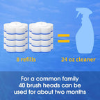 Disposable Toilet Bowl Brush with 18 Toilet Wand Refills, Toilet Bowl Cleaner Wands, Toilet Cleaning System Starter Kit
