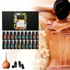20pcs/set Black Classic Essential Oil Set Lavender Eucalyptus Sweet Orange Lemon Fragrance Oil Spa Body Massage Essential Oils