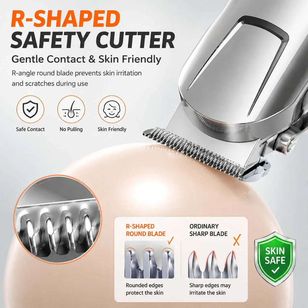 Professional Cordless Hair Clipper Set with LCD Display, USB Rechargeable Hair Trimmer Kit Grooming Kit for Home and Salon Use