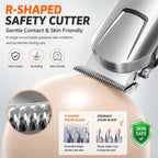 Professional Cordless Hair Clipper Set with LCD Display, USB Rechargeable Hair Trimmer Kit Grooming Kit for Home and Salon Use