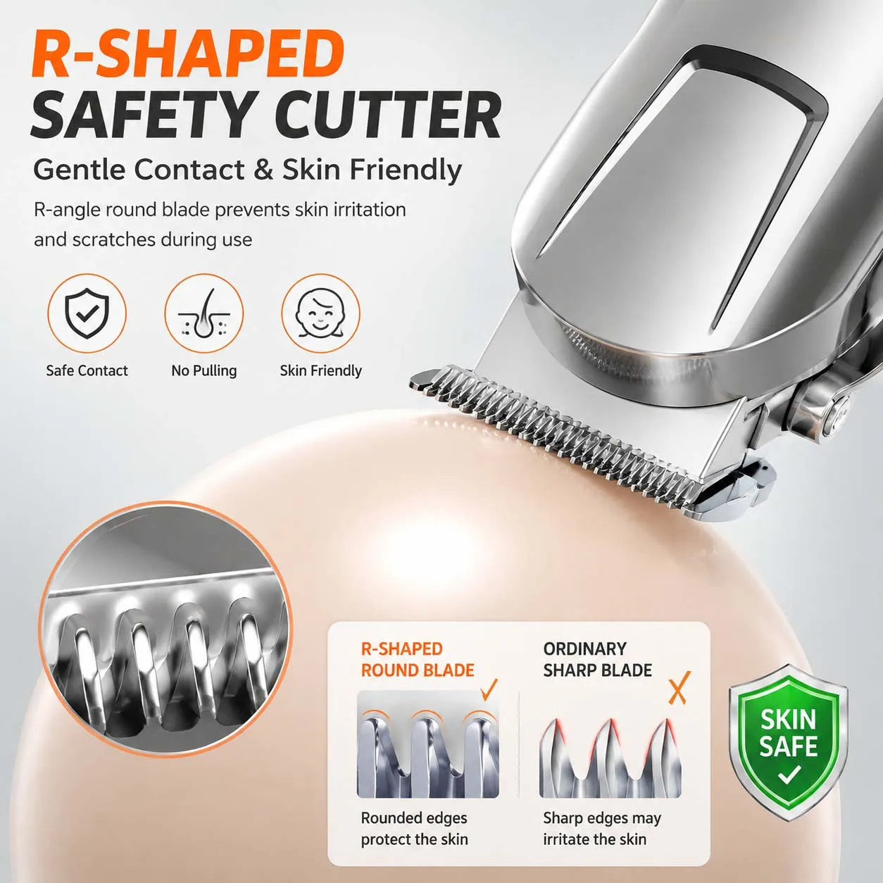 Professional Cordless Hair Clipper Set with LCD Display, USB Rechargeable Hair Trimmer Kit Grooming Kit for Home and Salon Use