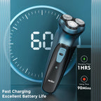 Sejoy 3D Floating Electric Shaver for Men Rechargeable Electric Razor Shaving Machines Mens with Electric Hair Trimmers