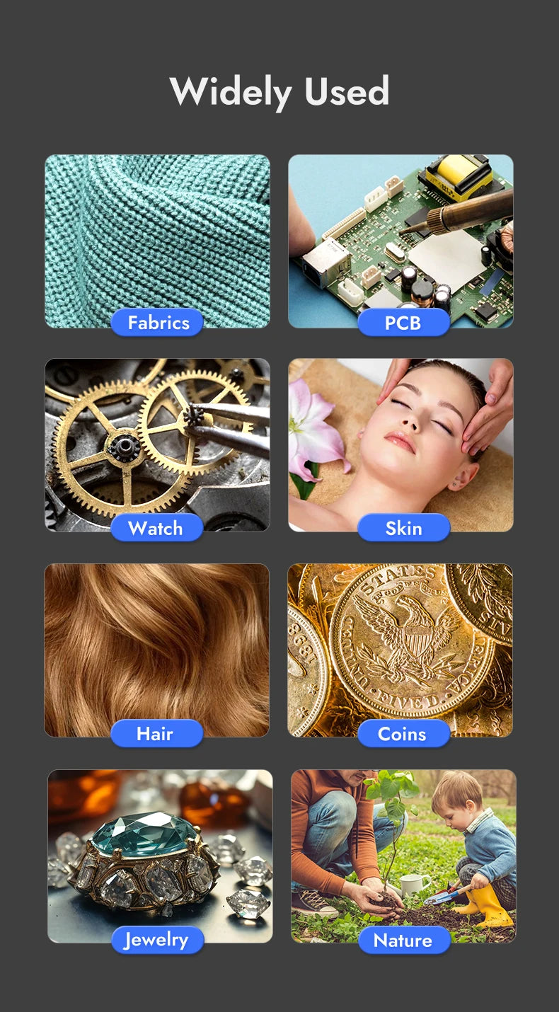 Hayve 4.3'' Digital Microscope 1000X Coin Microscope 1080P Video Microscope for Adult Soldering Microscope With 8 LEDs , PC View