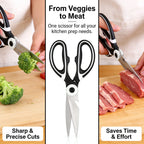 All In One Multipurpose Kitchen Scissors Heavy Duty Sharp Ergonomic Shears for Cooking Craft Office Home Daily Use