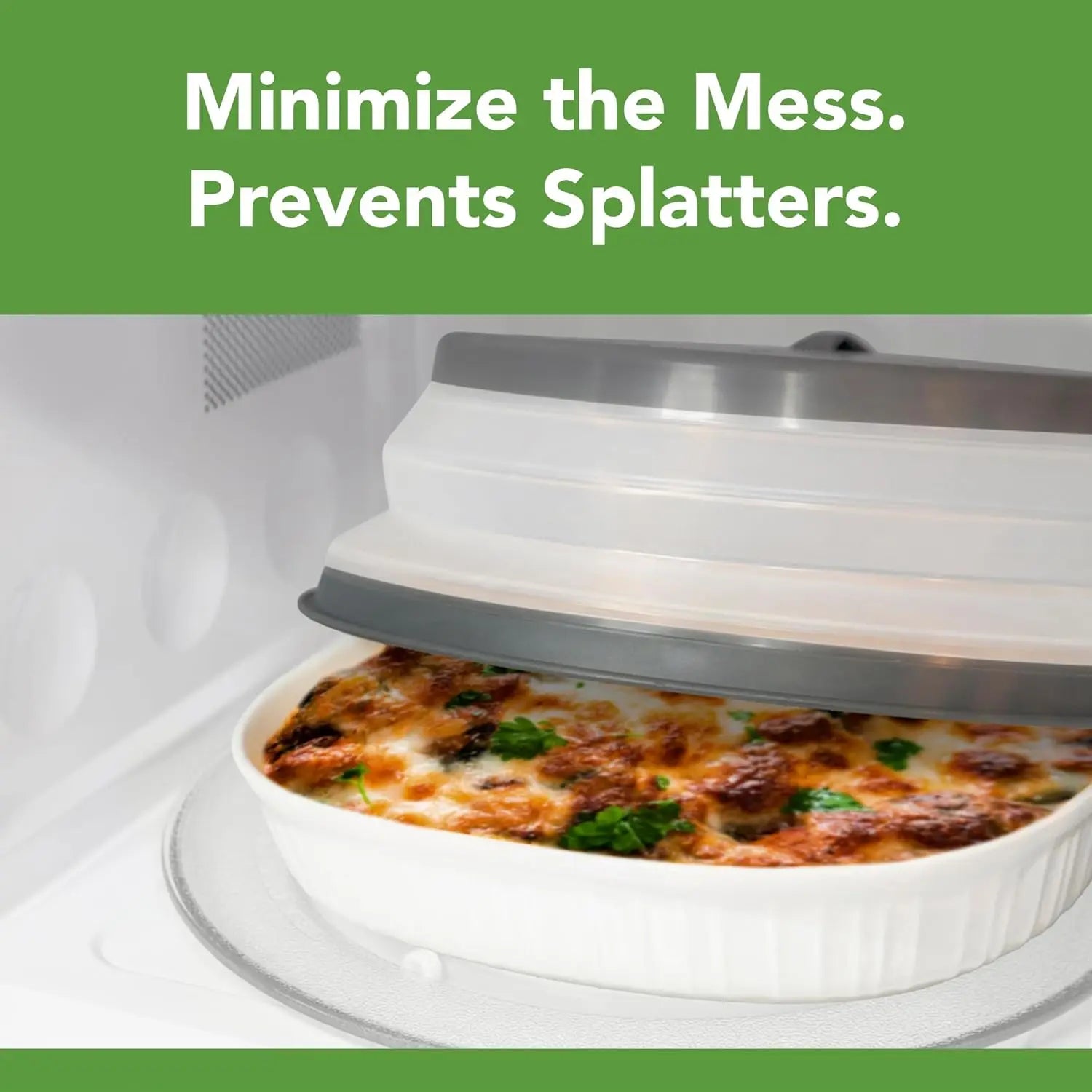 Microwave Splatter Covers, 10.4" Collapsible Microwave Lid for Food, 300°F Heat-Resistant PP Splatter Guard for Plate Dish, Multi-Use Kitchen Colander Gadget for Washing Fruits Vegetables