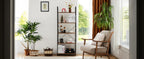 JHK 5 Tier Bookcase Bookshelf Modern Book Case For Books Corner Storage Organizer for Bedroom Home Office Kitchen Living Room