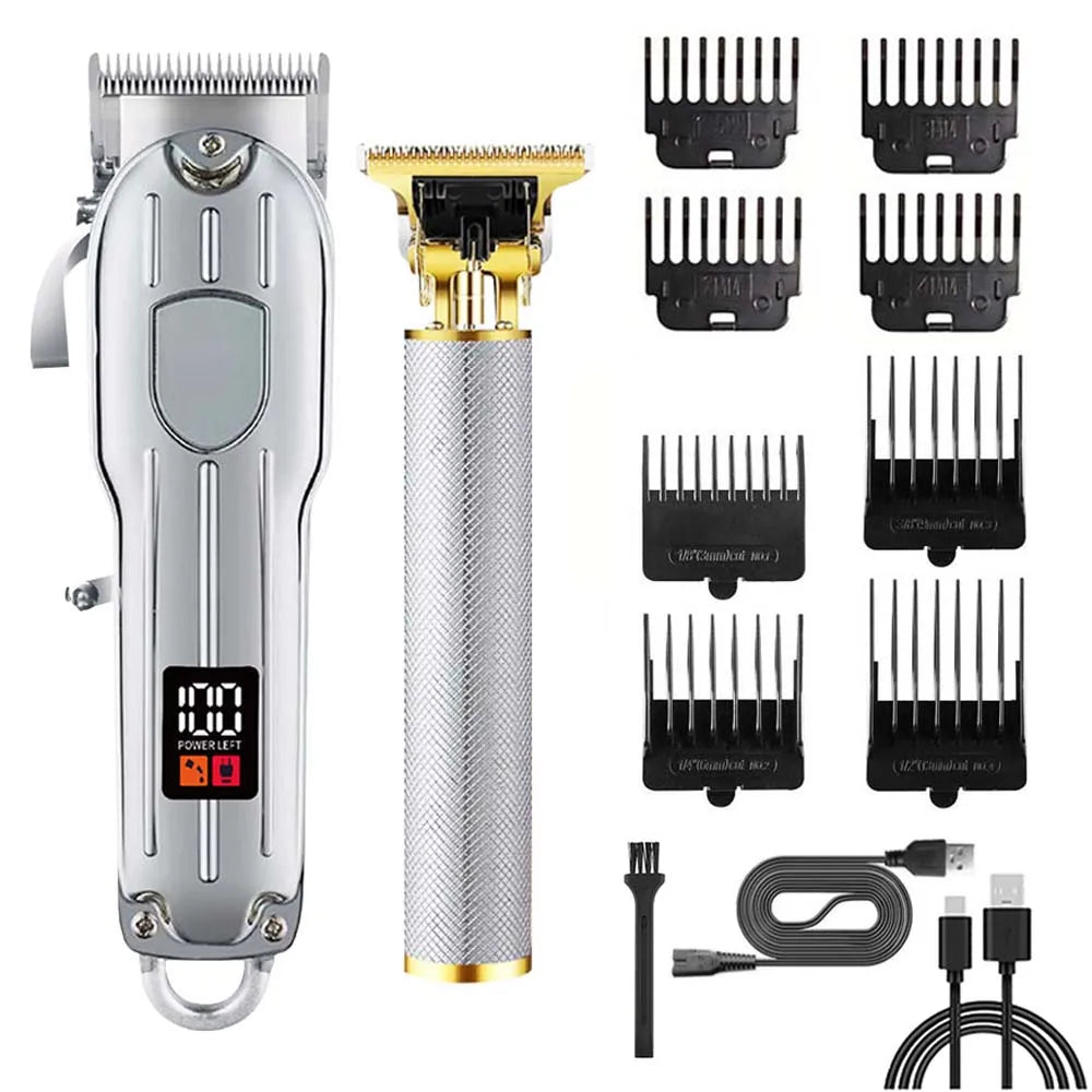 Hair Clippers Electric Razor Shavers for Men USB Rechargeable Clippers and Trimmer Beard Trimmer Barber Kit Professional Clipper