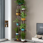 8 Tiers Metal Plant Stand, Indoor Outdoor 9 Potted Plant Holders, Tiered Plant Shelf, Metal Flower Display Rack For Gaden