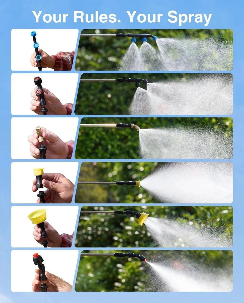 TaskStar Electric Sprayer 16L High Capacity Agricultural Pesticide Spray Tool 100 Pressure Knapsack Sprayer with 2 2000mAh Rechargeable Battery&6 Nozzles