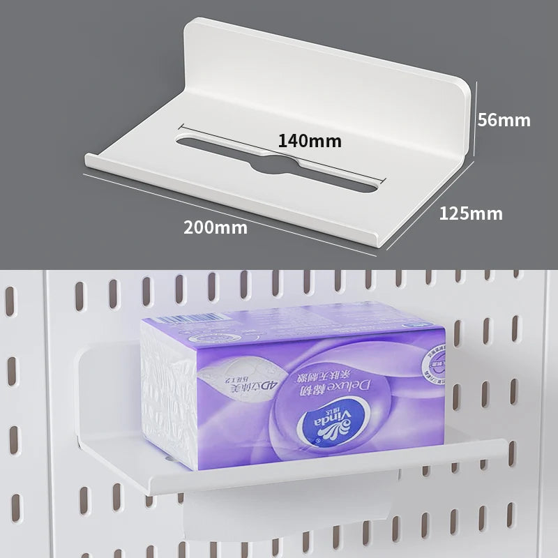 Home & Office Desktop Pegboard: Height-Adjustable Standing Storage Rack for Supplies, Also for Decorative Figurine Display