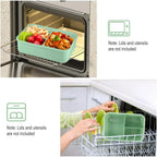 1200ML Lunch Bento Box for Adults Office Worker Picnic LeakProof Lunch Box with Utensils 3 Compartment Bento Box Microwave Safe