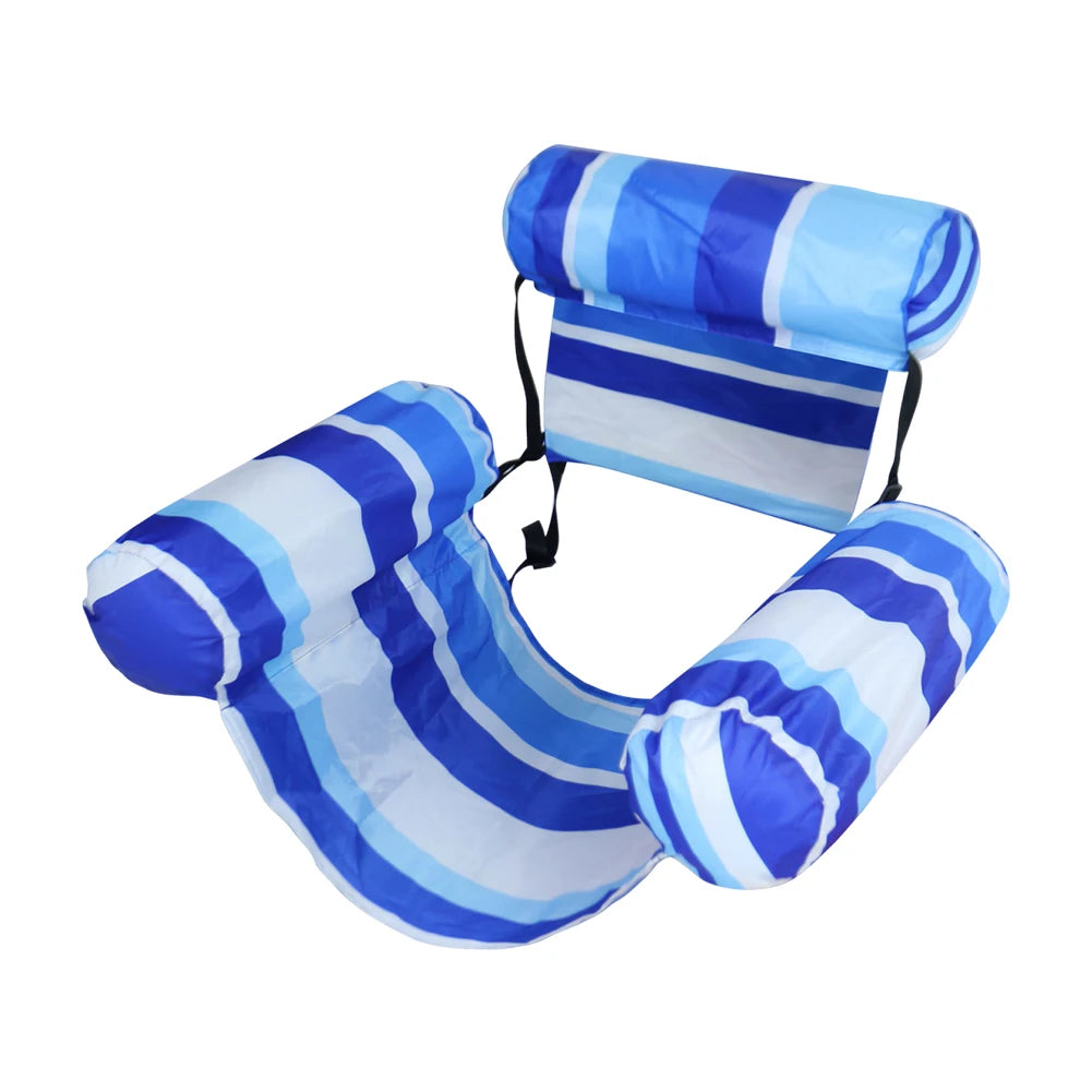 Inflatable Pool Float Floating Lounger Chair Leakproof Pool Lounge Float with Arm & Backrest Water Hammock for Pool Lake Beach