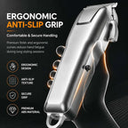 Professional Cordless Hair Clipper Set with LCD Display, USB Rechargeable Hair Trimmer Kit Grooming Kit for Home and Salon Use