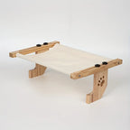 Cat window sill, cat window hammock, suitable for indoor cats, wooden and metal frame, easy to adjust window sill, bedside
