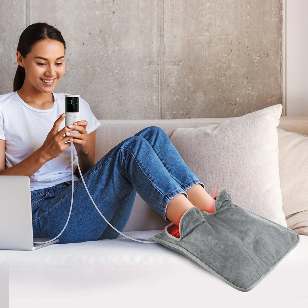 Electric Heating Foot Pad Washable Feet Warmer Household Soft Plush Thermal Heating Blanket Foot Warming Mat Home Office Bedroom