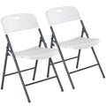 JHK 2/4/6 Pack Plastic Stackable Folding Chairs Portable Dining Chairs Set Heavy Duty with Ergonomic Back Easy to Use for Home