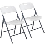 JHK 2/4/6 Pack Plastic Stackable Folding Chairs Portable Dining Chairs Set Heavy Duty with Ergonomic Back Easy to Use for Home