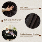100CM×100CM×60CM, adult beanbag chair with padded beanbag inside, memory foam chair, soft flannel washable cover, ideal reading seat for bedrooms and dorms.