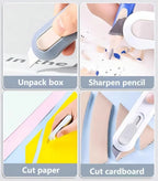 6 Boxes Portable Box Cutter, Retractable Multifunctional Cute Knife for Office, Home, Crafts, Carton, Cardboard, Paper, DIY