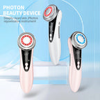 4in1 Facial Massager Red Blue Light therapy Vibration Skin Tightening Face Lifting Anti Wrinkle Beauty Device Skin Care Tool