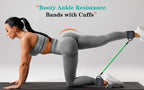 6 Pcs Color Ankle Bands Set, Elastic Resistance Bands for Leg Glute Exercise, Fitness Training & Rehab